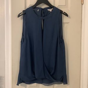 Rebecca Taylor Silk Drape Top Size 8 / Medium in Blue Petrol